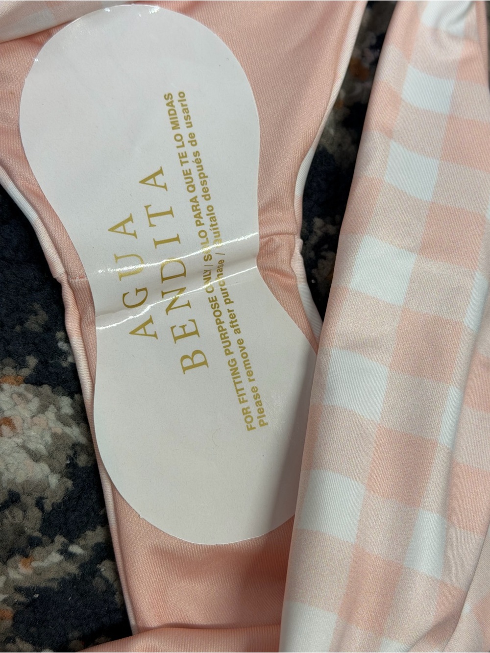 NWT Agua by Agua Bendita ‘Mila’ Gingham Low-Rise Bikini Briefs in Pastel Pink XL - Picture 11 of 14